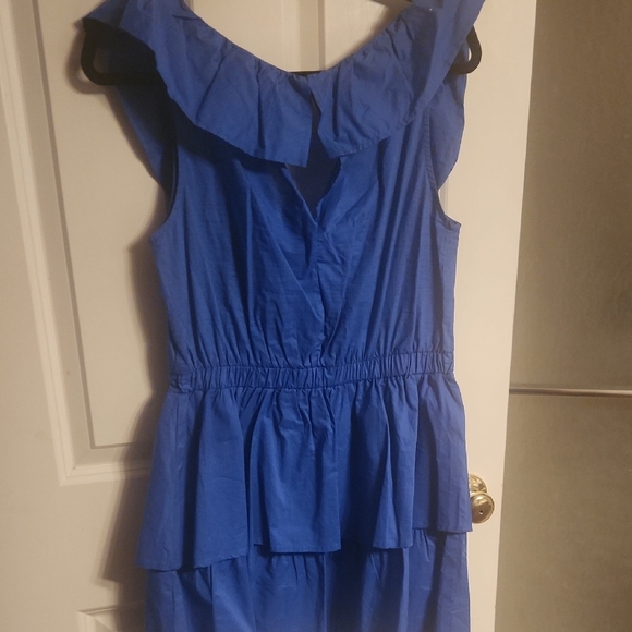 Blue Ruffle Sleeveless Dress - Picture 5 of 5